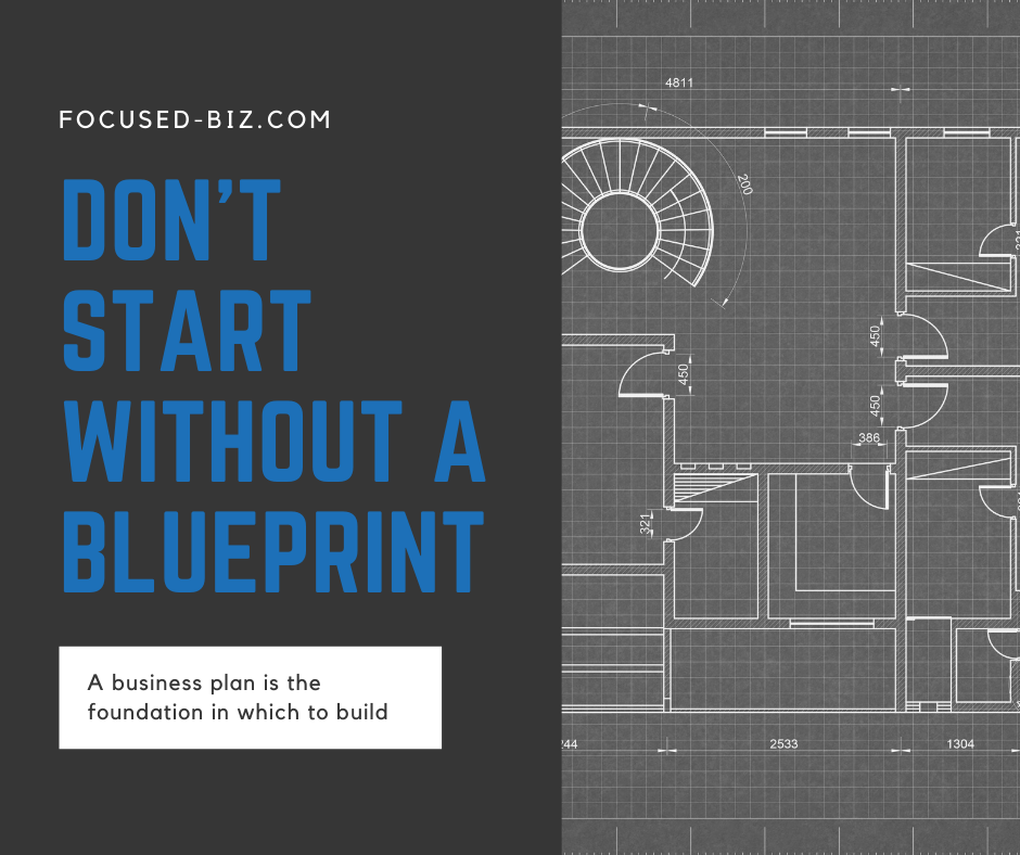 Don't start a business without a blueprint, aka a business plan