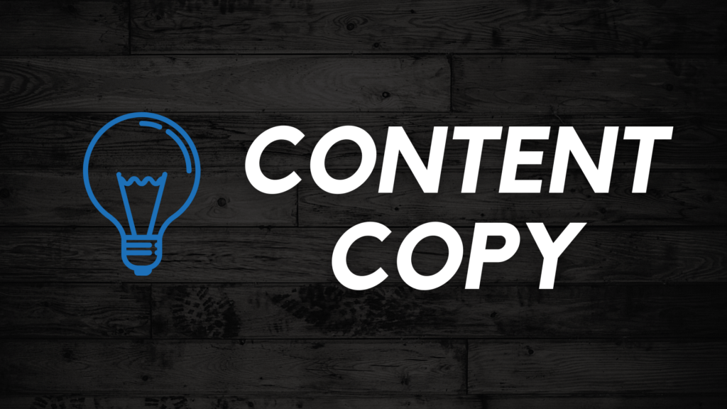 how content and copy play a role in website design